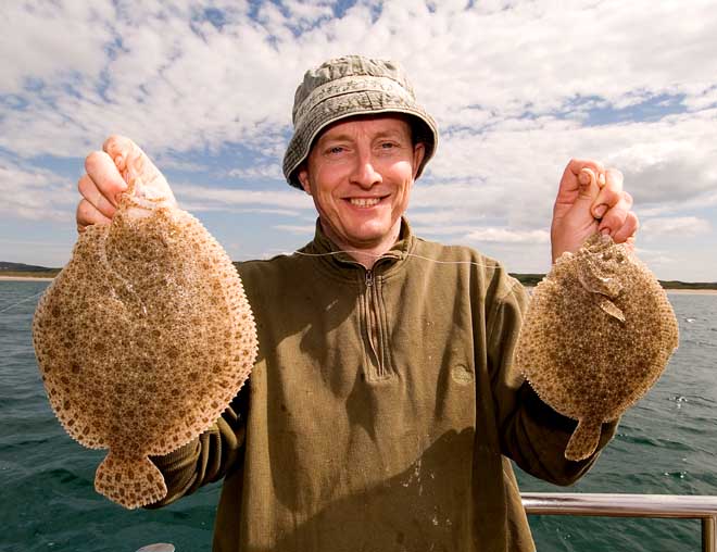 Couple Turbot on one lift